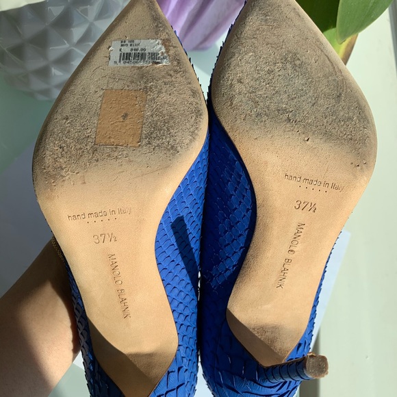 Manolo Blahnik Python Pumps Size 37.5 - Picture 3 of 3